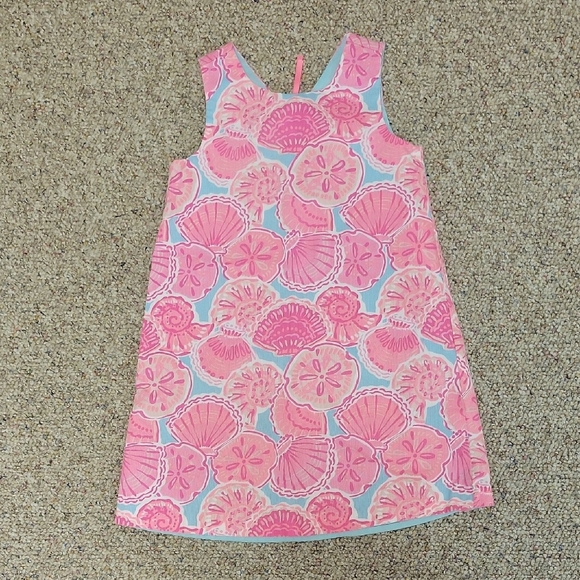 Tommy Bahama Aqua and Coral Girl's Dress Sz 6. Seashell - Picture 1 of 6